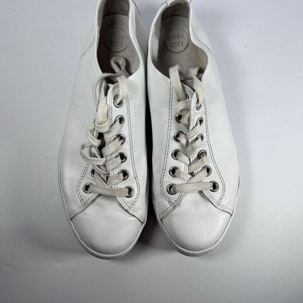 Paul Green Hadley Platform Lace Up Sneakers Super Soft Triple White Women's 5.5 - Picture 6 of 9